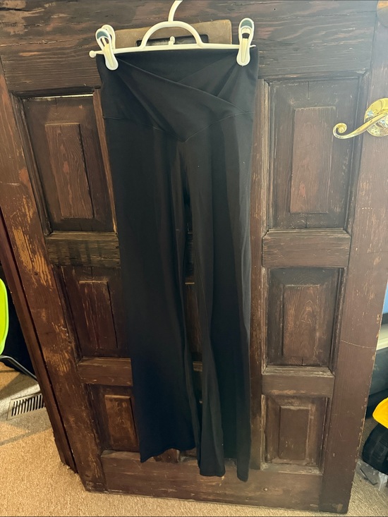 aerie Pants - aerie Black High-Rise Flare Leggings with Offline Logo